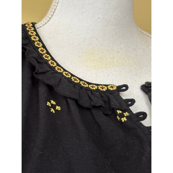 THE GREAT. Black Embroidered Tunic - Picture 4 of 7